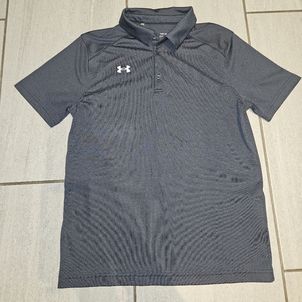 Under Armour Youth Boys Gray Polo Shirt
